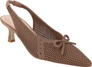 Pelle Moda Beliz Slingback Pointed Toe Kitten Heel Pump