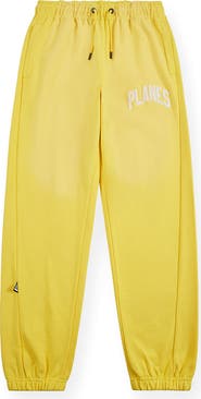 PAPER PLANES Arched Logo Cotton French Terry Sweatpants