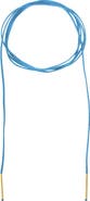 BY ADINA EDEN Colored Suede Long Wrap Rope Necklace