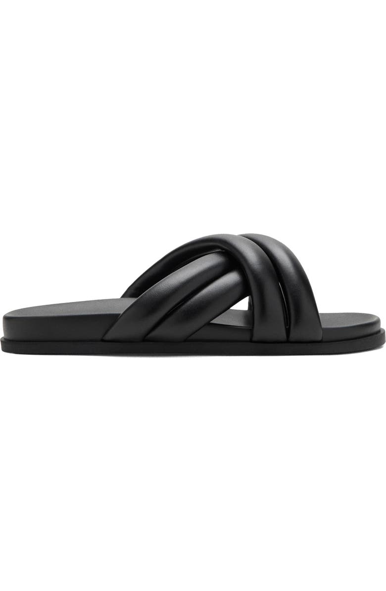 MANGO Padded Crisscross Strap Slide Sandal, Alternate, color, Black
