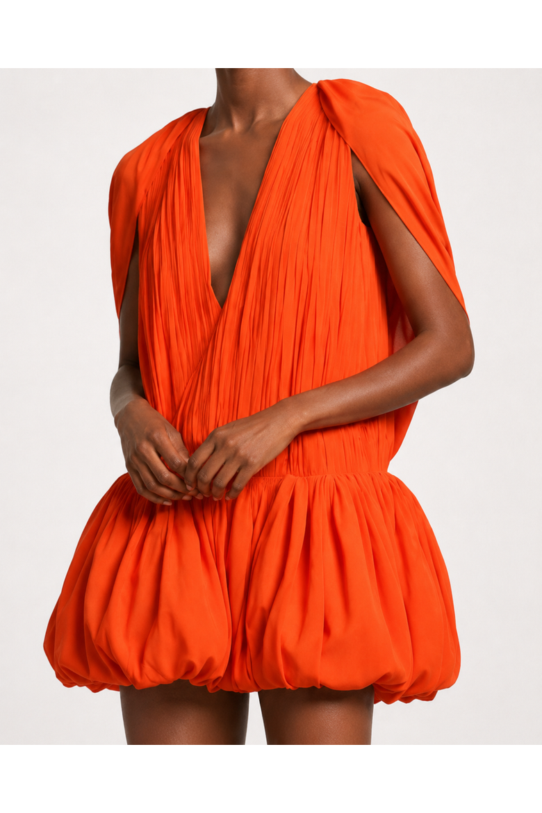 Persica Dress, Alternate, color, Tangerine