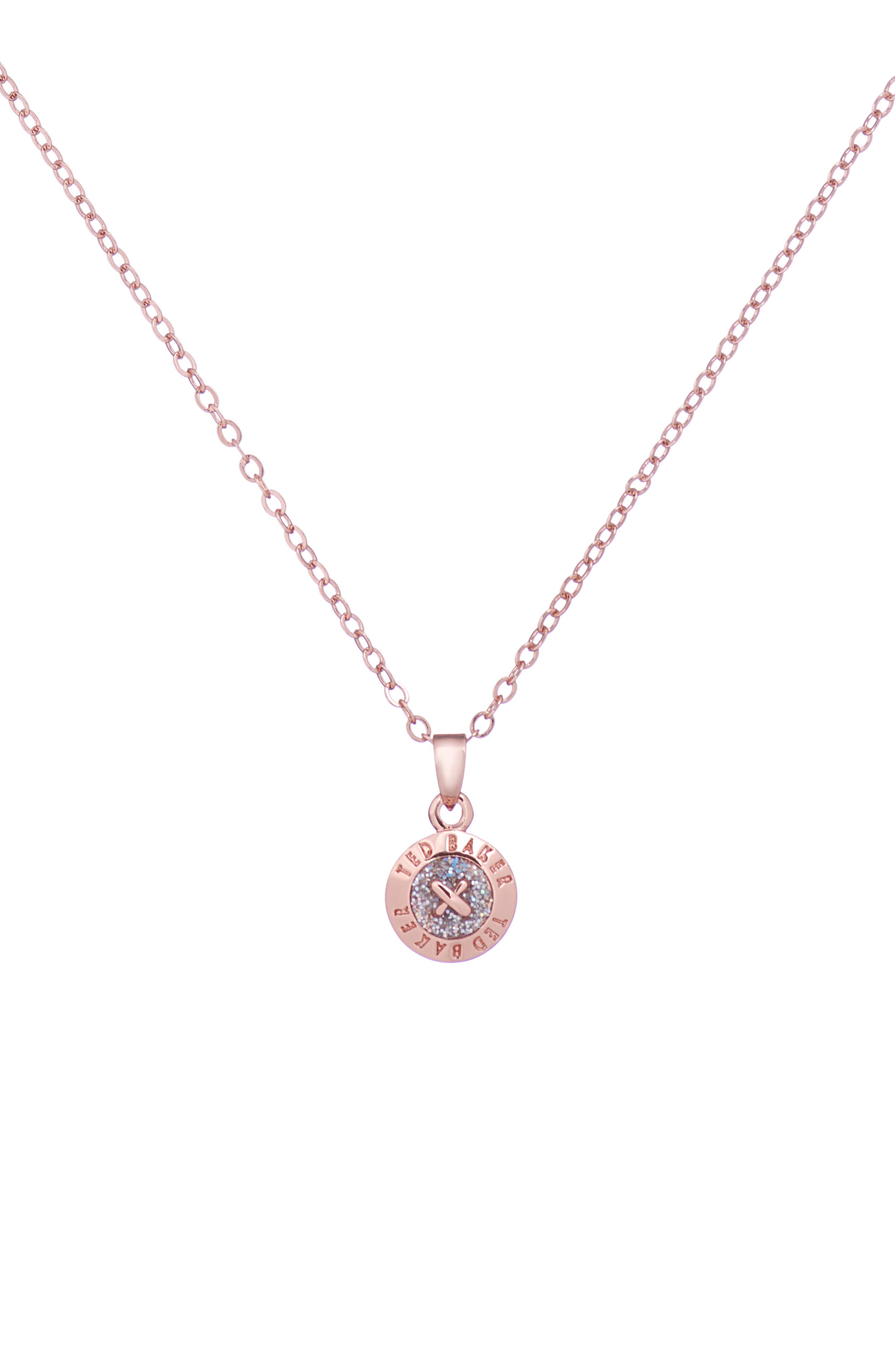 Elvina Enamel Mini Button Pendant Necklace