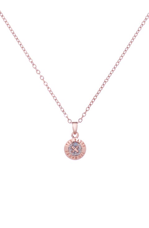 Elvina Enamel Mini Button Pendant Necklace