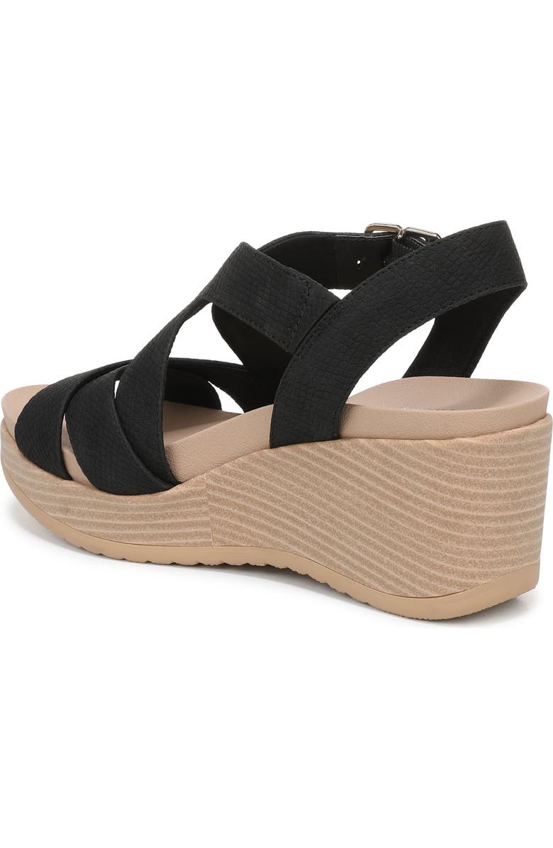 Dr. Scholl's Cali Beach Slingback Platfrom Wedge Sandal, Alternate, color, Black