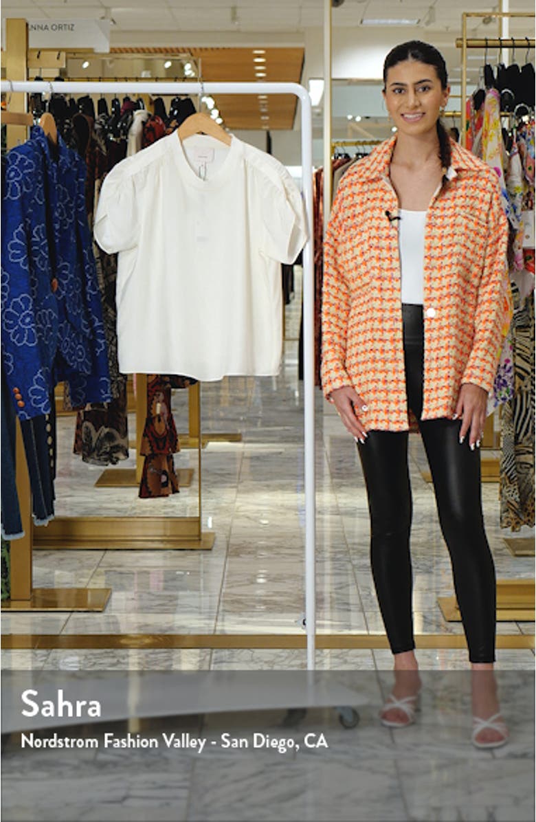 Lorainne Ruched Dolman Sleeve Silk Top, sales video thumbnail