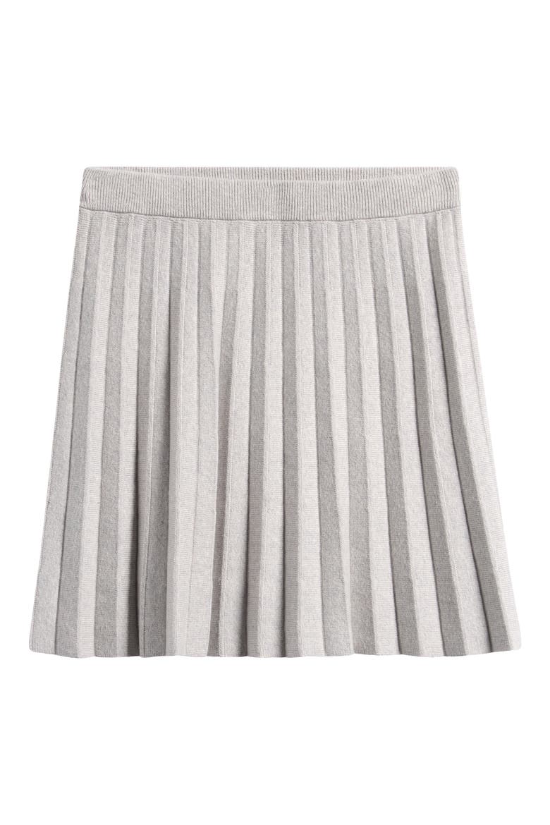 Kids' Pleated Sweater Skirt, Main, color, GREY LIGHT HEATHER