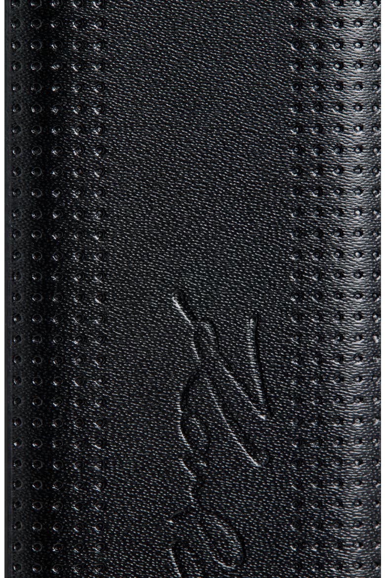 Debossed Logo Perforated Belt, Alternate, color, BLACK