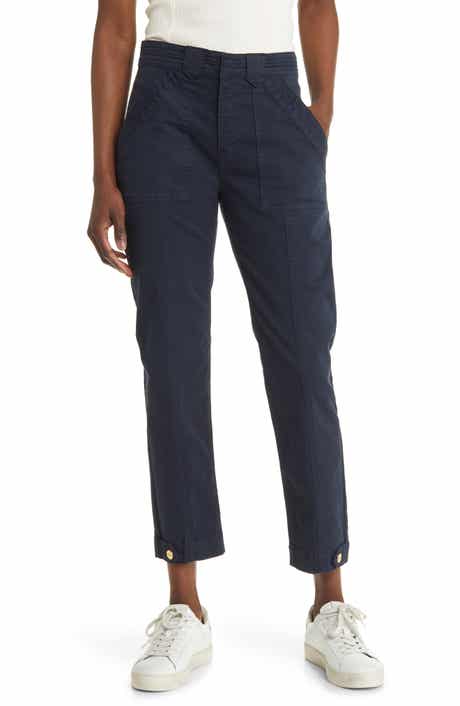 FRAME Trapunto Button Tab Cuff Pants