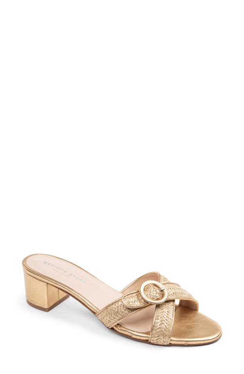 Patricia Green Geneva Slide Sandal In Bronze Raffia