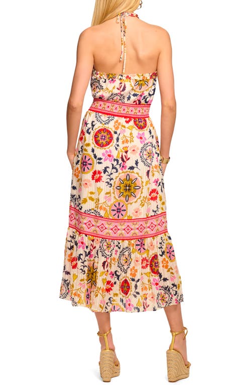 Ramy Brook Delia Floral Halter Neck Cotton Blend Dress