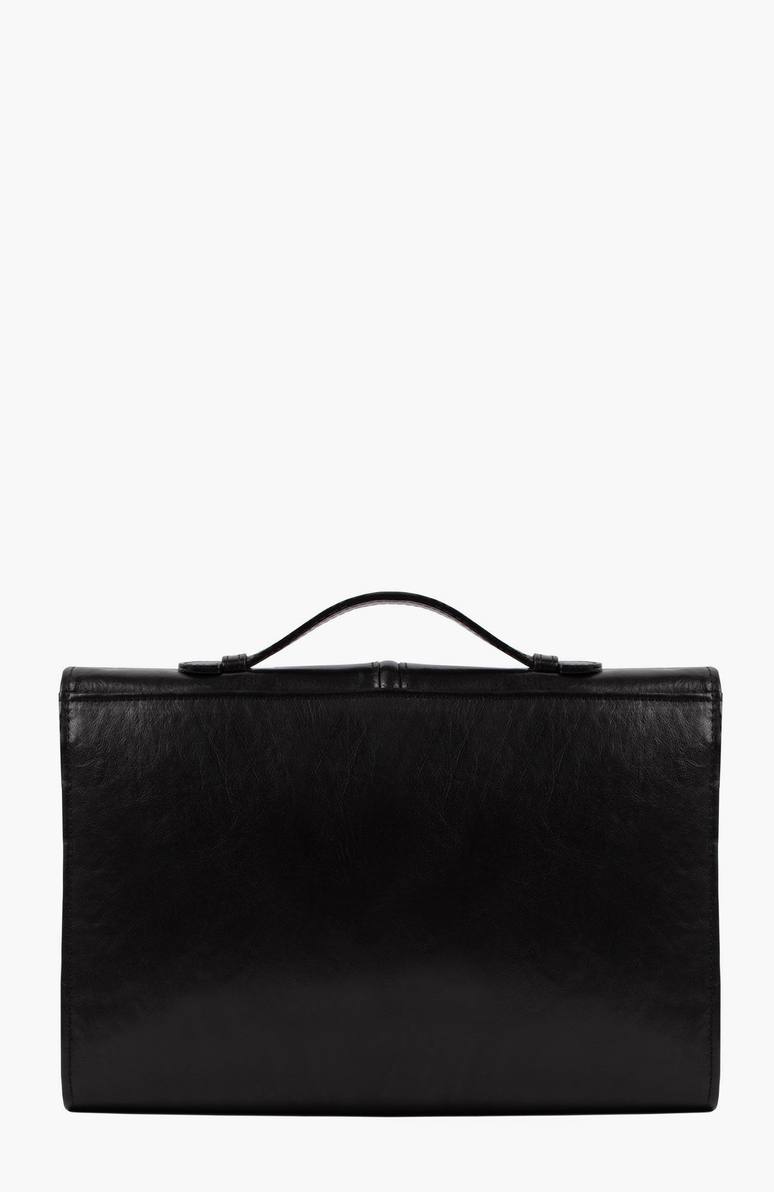 Gentleman 172 Leather Briefcase, Alternate, color, Black