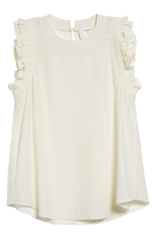 Cinq À Sept Tous Les Jours Lenore Crewneck Sleeveless Silk Top In Ivory