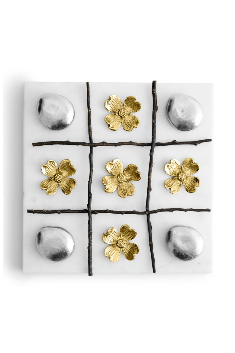 Dogwood Tic-Tac-Toe Set, Alternate, color, WHITE/ GOLD/ SILVER