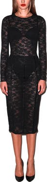 Fleur Du Mal Le Stretch Lace Pencil Skirt