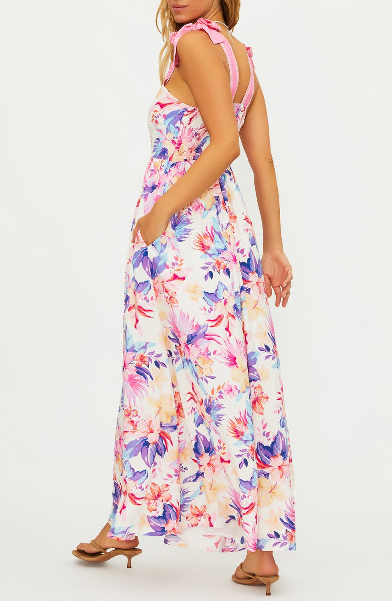 Beach Riot Charlotte Floral Fit & Flare Dress, Alternate, color, Hibiscus Garden