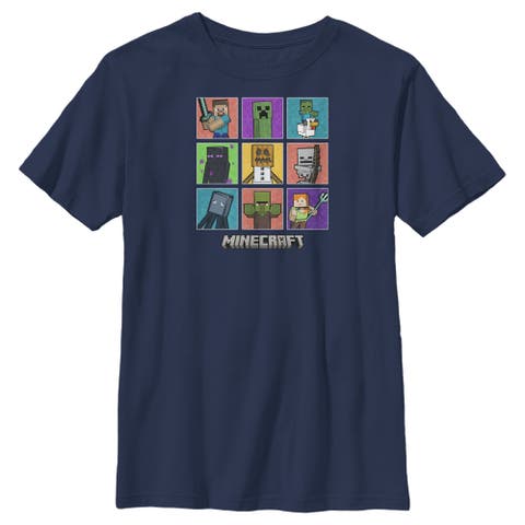 Boy's Minecraft Character Boxes  Graphic T-Shirt