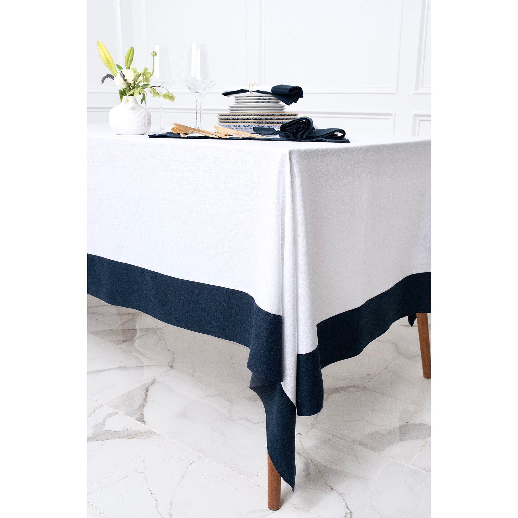 Navy and White