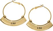 EMERSON STREET LSU Tigers Weller Gold Hoop Earrings