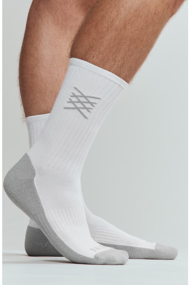 C.O.R. Crew Socks, Alternate, color, WHITE