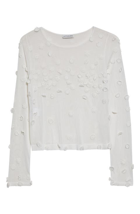 Carter Flower Appliqué Sweater