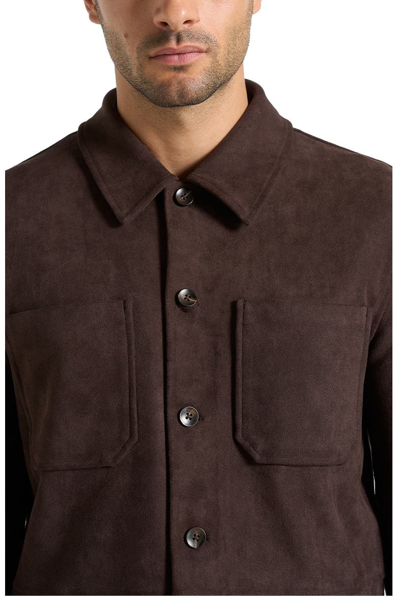 Thomas Suede Long Sleeve Shirt, Alternate, color, Brown