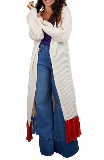 SAACHI Rainbow Tassel Duster Cardigan