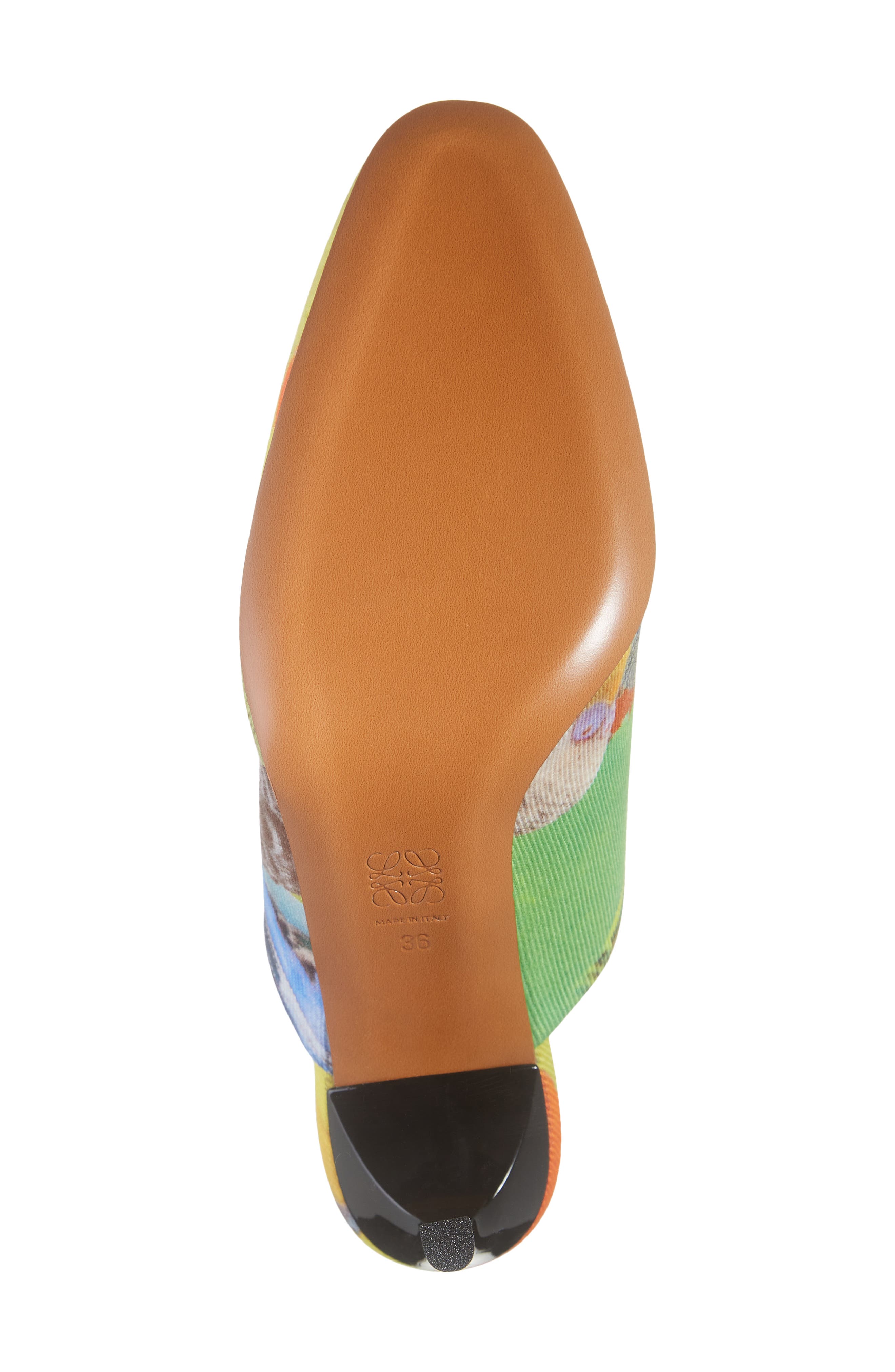Loewe Parrot Print Twill Mule, Alternate, color, 