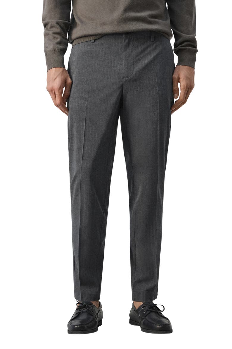 Slim Fit Pleat Front Pants, Main, color, GREY