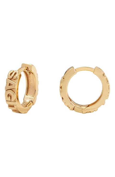 Zodiac Sign Hoop Earrings