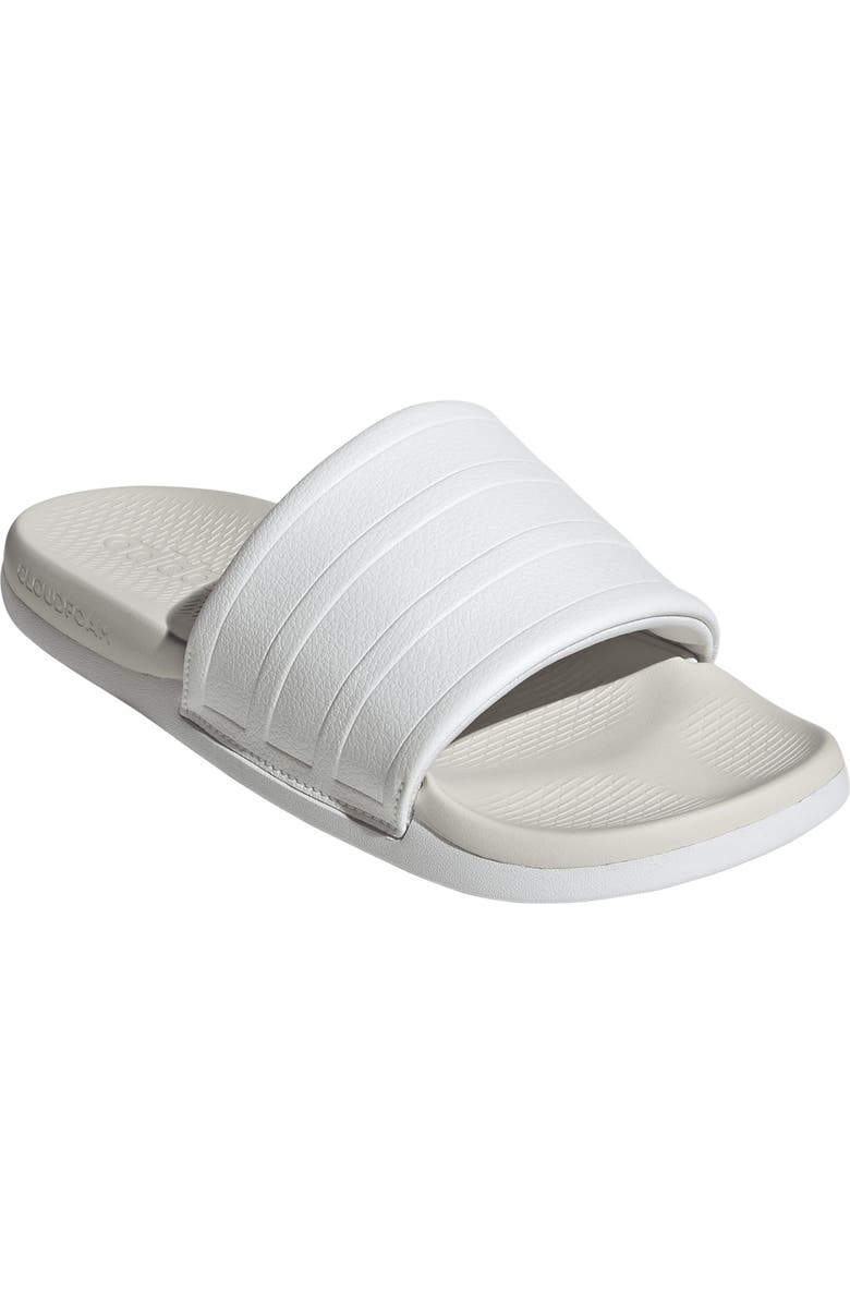 adidas Adilette Comfort 2.0 Slide Sandal, Main, color, White/ White/ Crystal White