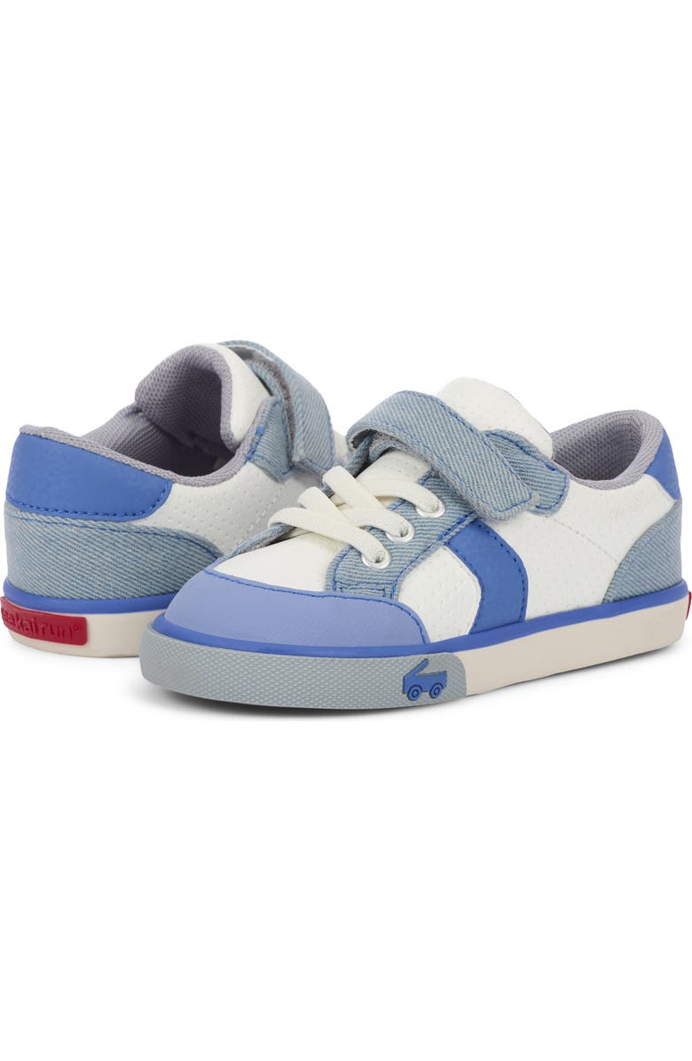 See Kai Run Kids' Connor Sneaker, Alternate, color, White/Washed Denim