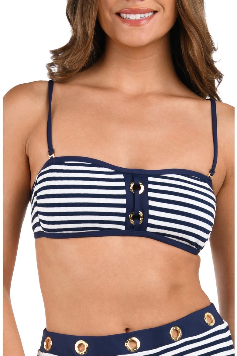 Sail Bandeau Bikini Top, Main, color, INDIGO
