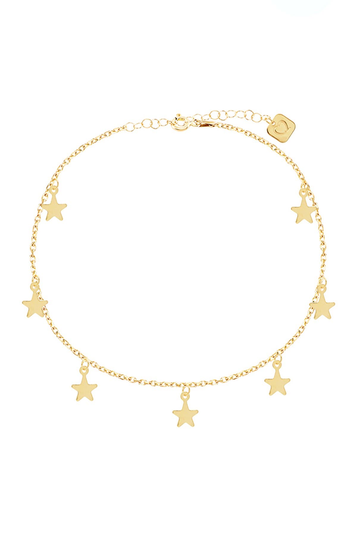 GABI RIELLE 14K Yellow Gold Vermeil Star Charm Anklet