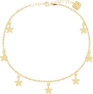 GABI RIELLE 14K Yellow Gold Vermeil Star Charm Anklet
