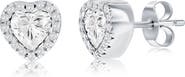 SIMONA Cubic Zirconia Heart Stud Earrings