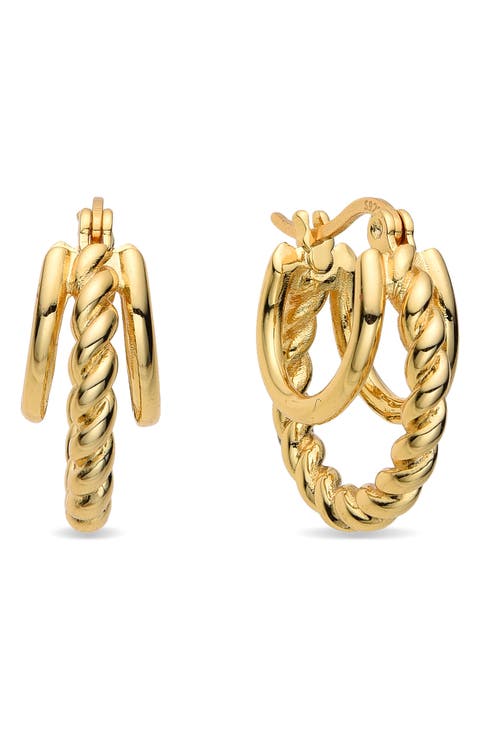 Pauline Triple Loop Hoop Earrings