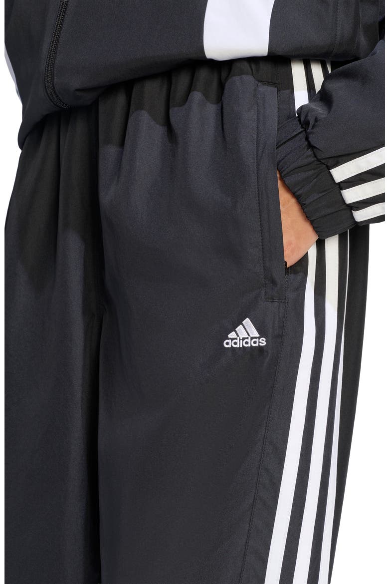 Kids' Teamgeist Loose Fit Track Pants, Alternate, color, BLACK/ WHITE/ WHITE