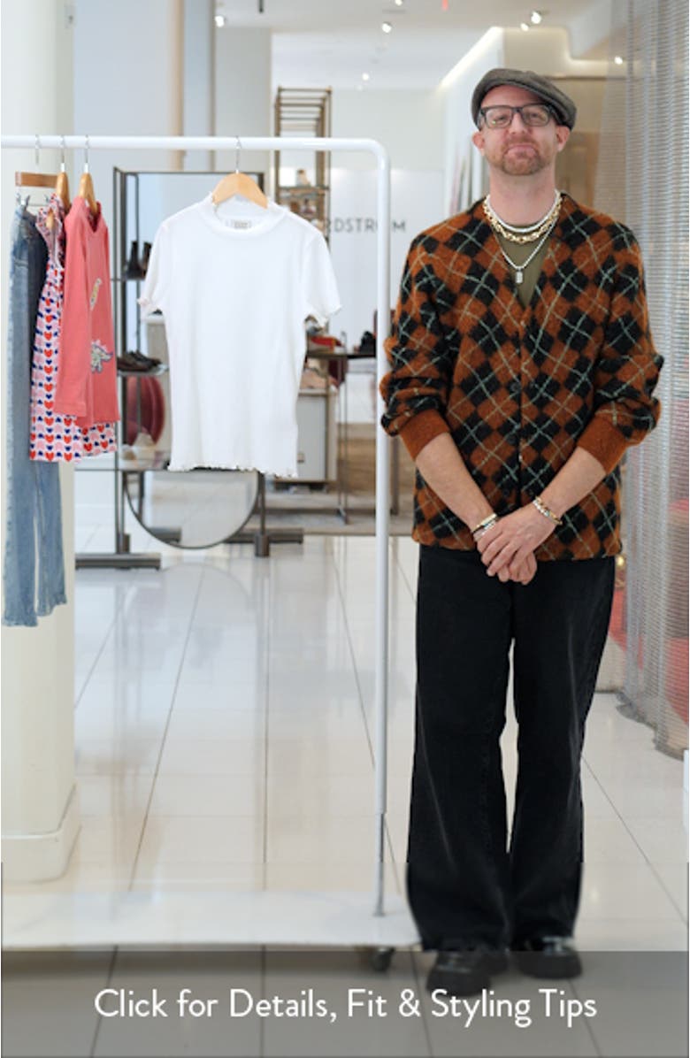 Kids' Lettuce Edge Mock Neck Cotton T-Shirt, sales video thumbnail