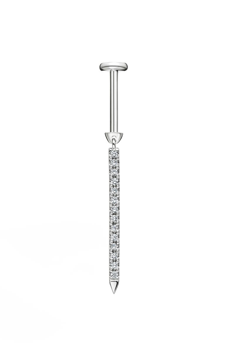 MARIA TASH Diamond Eternity Single Bar Charm Stud Earring, Alternate, color, 
