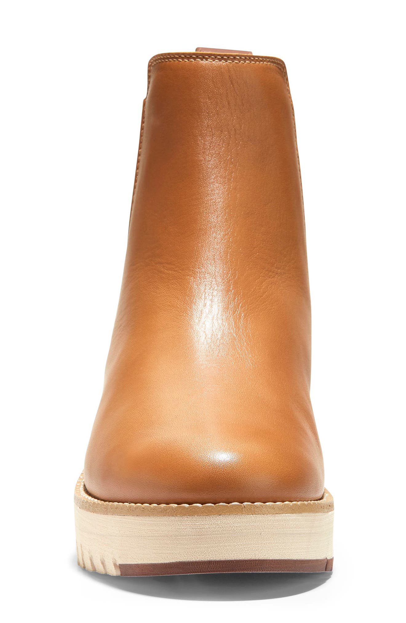 Cole Haan ZeroGrand Waterproof City Wedge Bootie, Alternate, color, British Tan Leather