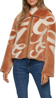 GORSKI Reversible Genuine Shearling Intarsia Jacket
