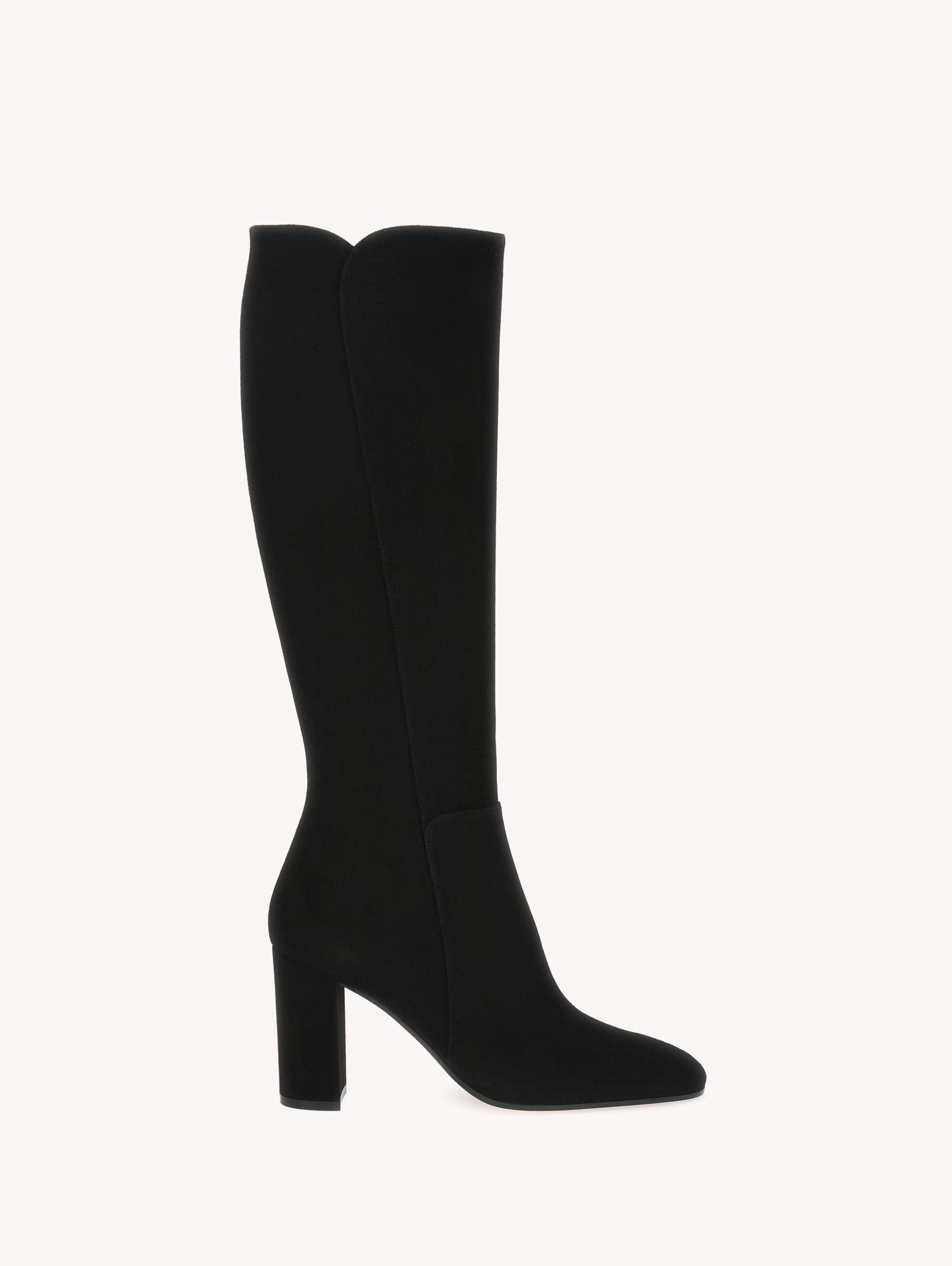 Black Suede Leather