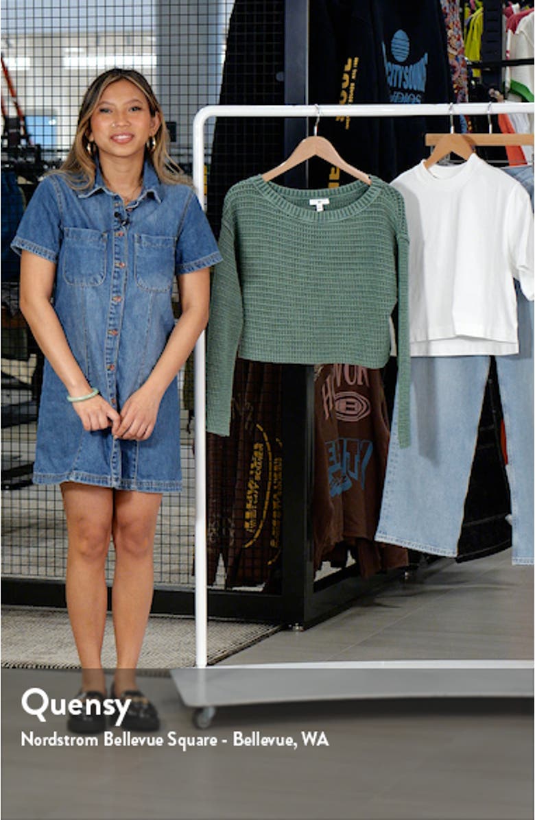 Textured Crop Cotton Sweater, sales video thumbnail