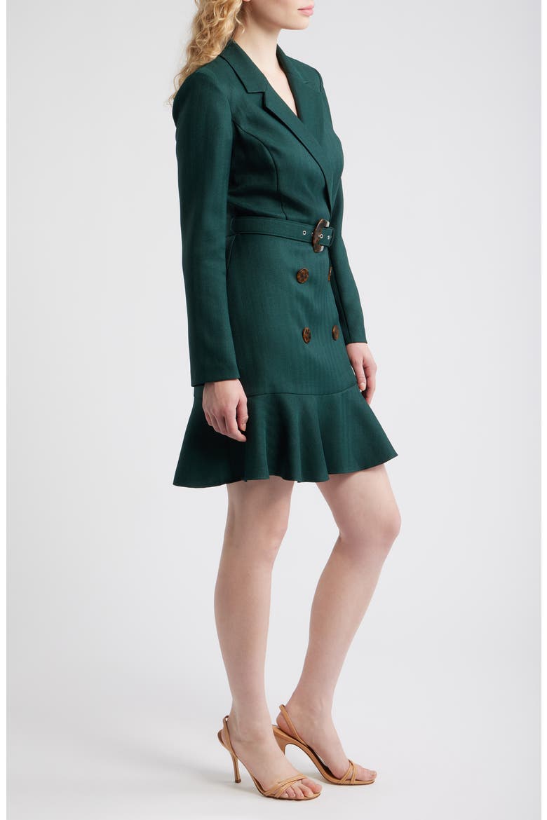 Long Sleeve Blazer Dress, Alternate, color, HUNTER