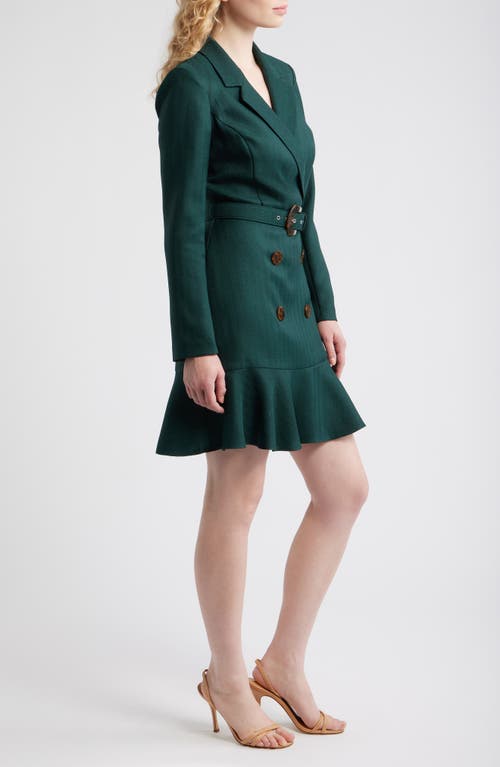 Eliza J Long Sleeve Blazer Dress In Green