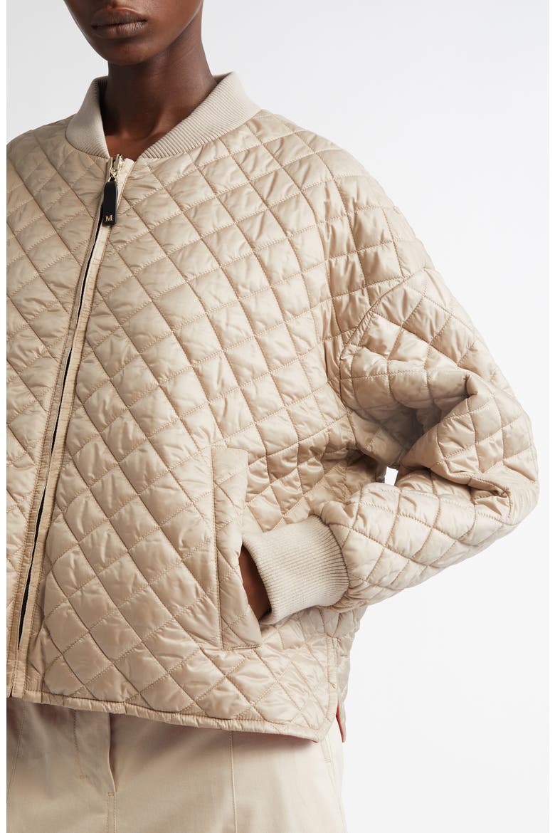 Licia Reversible Bomber Jacket, Alternate, color, HAZELNUT BROWN