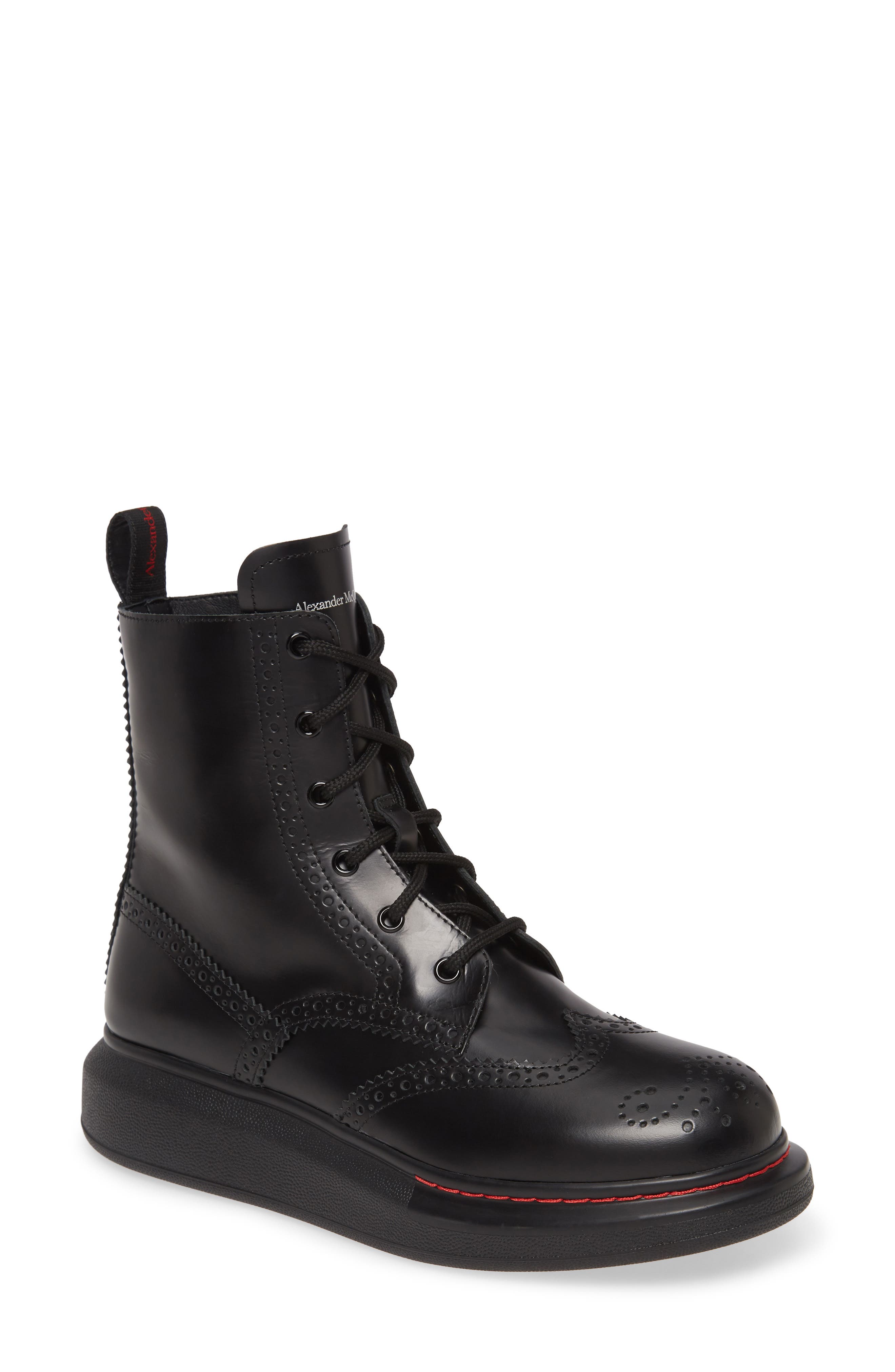 McQueen Alexander McQueen Platform Combat Boot, Main, color, 