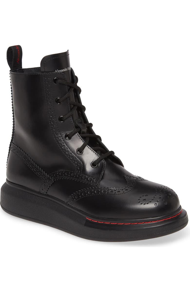 McQueen Alexander McQueen Platform Combat Boot, Main, color,