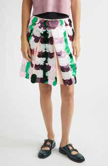 Sequin Check Skirt