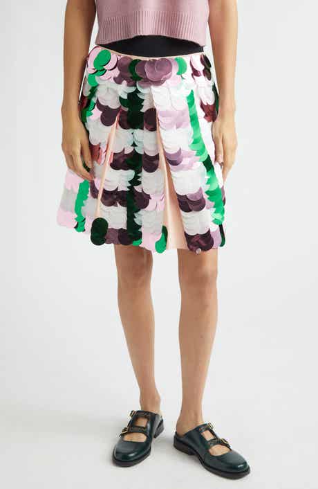 Sequin Check Skirt